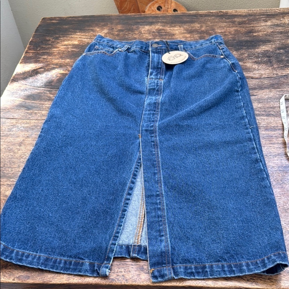 Aaron & Amber Denim Midi Skirt